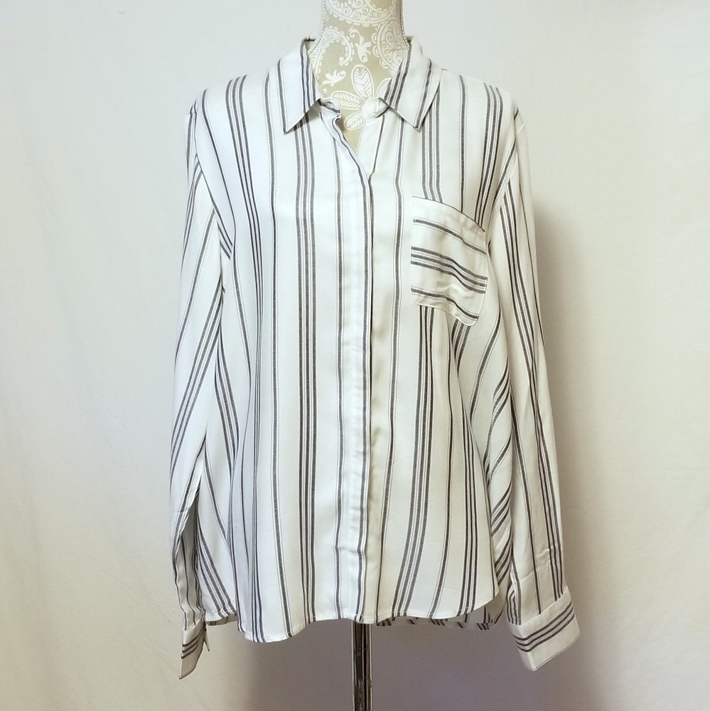 Heart N Crush Stripe Shirt Back Split Sz XXL